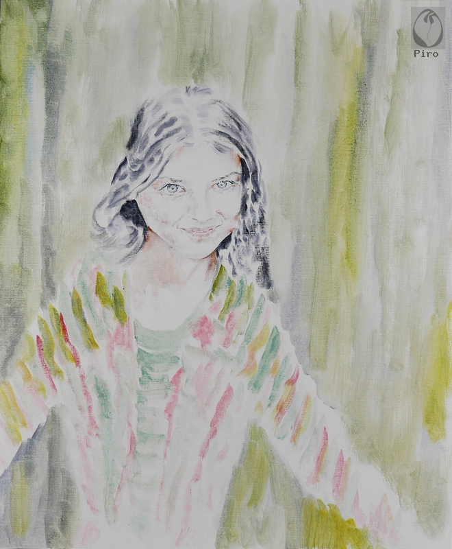 oil on paper - olio su carta di Piro